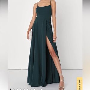 Green formal maxi